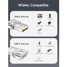 Jsaux Adaptör Type-C'den Usb'ye USB Tip C Soketten Usb-A Fişe Şarj Dönüştürücü, Apple Watch 9 8 7 Iwatch Ultra, iPhone  16 15 14 13 Plus Pro Max Uyumlu Samsung Galaxy S24 S23, iPad Air Uyumlu DC0013