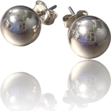 Defne Silver 925 Ayar Gümüş 7 mm Top Küpe