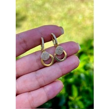 Defne Silver Ikili Halka Küpe