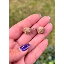 Defne Silver Bal Rengi Disko Top Küpe