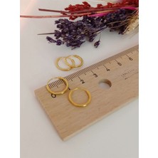 Gümüş Mini Halka Küpe 1,3 cm