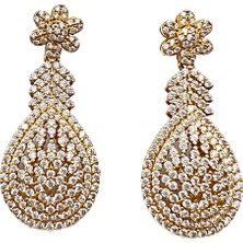 Defne Silver Taşlı Abiye Küpe