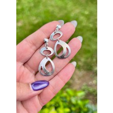 Defne Silver Kalem Işçilikli Küpe