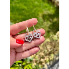 Defne Silver Halkalı Kalp Küpe