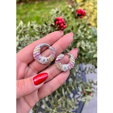 Defne Silver Mixcolor Lüks Küpe