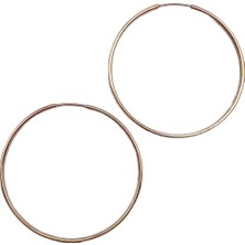 Defne Silver Tel Halka Küpe Çap:4,5 cm