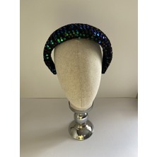 Bivalvia Accessories Yeşil Mavi Payetli Taç