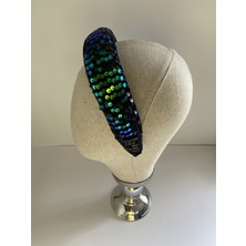 Bivalvia Accessories Yeşil Mavi Payetli Taç