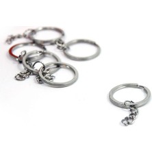 Tahtakale Toptancı Anahtarlık Halkası Zincirli  5 Cm (50 Adet)