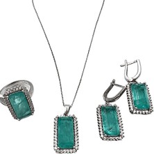 Defne Silver Paraibataşlı Set