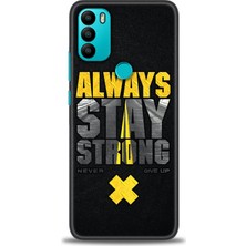 General Mobile Gm 21 Plus Hd Baskılı Kılıf - Stay Strong + 9h Nano Ekran Koruyucu