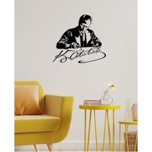 Artroya Atatürk Zaferi Metal Duvar Tablosu - Ev Duvar Dekorasyonu - 50 x 55 cm -Siyah - ATA-037
