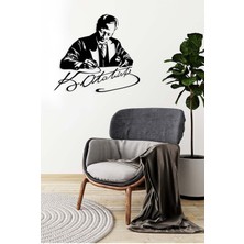 Artroya Atatürk Zaferi Metal Duvar Tablosu - Ev Duvar Dekorasyonu - 50 x 55 cm -Siyah - ATA-037