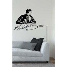 Artroya Atatürk Zaferi Metal Duvar Tablosu - Ev Duvar Dekorasyonu - 50 x 55 cm -Siyah - ATA-037