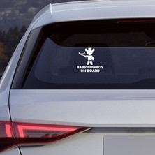 Baby Cowboy On Board Sticker - Oto Sticker - Araba Sticker - Araç Sticker