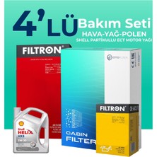 Filtron Peugeot Partner 1.6 Dizel Filtre Bakım Seti Shell Motor Yağlı (2010-2016) 4 Lü