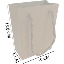 Tahtakale Toptancı Ip Saplı Karton Çanta Minik Boy Düz Renk 13.8x10x5 Cm (25 Adet)   Pembe