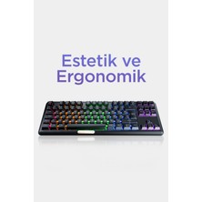 Rampage Claw Blue Switch Rgb Q Mekanik Klavye Gaming Klavye Oyuncu Klavyesi Tkl Klavye Antighosting