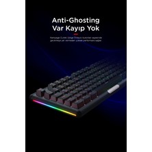 Rampage Claw Blue Switch Rgb Q Mekanik Klavye Gaming Klavye Oyuncu Klavyesi Tkl Klavye Antighosting