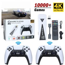 Qasul Android Game Tv Stick 64 GB  Hazıfa Kartı 2 Kablosuz Oyun Kolu Retro Game Stick Nostalji Oyun Konsolu