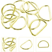 Tahtakale Toptancı Anahtarlık Montaj Halkası D Çanta Bağlantı Halkası 14X10 mm (100 Adet)  Gold