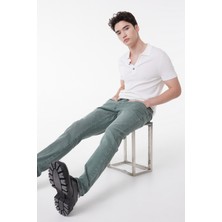 Riders By Lee Kansas Slim Fit Normal Bel Haki Esnek Jean Kot Pantolon