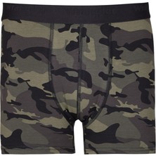 Regular Fit Normal Kesim Gri Tekli Boxer