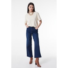 Lee Stella A Line Fit %100 Pamuk Çok Yüksek Bel İspanyol Paça Jean Kot Pantolon