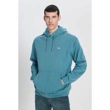 Lee Regular Fit Normal Kesim %100 Pamuk Kapüşonlu Şardonlu Kırık Beyaz Sweatshirt