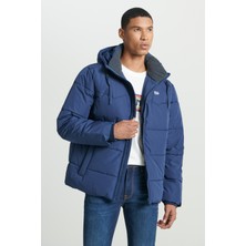 Lee Regular Fit Normal Kesim Kapüşonlu Haki Şişme Mont