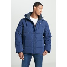 Lee Regular Fit Normal Kesim Kapüşonlu Haki Şişme Mont