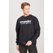 Wrangler Regular Fit Normal Kesim Siyah Erkek Sweatshirt