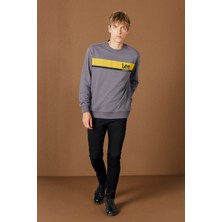 Lee Regular Fit Normal Kesim Bisiklet Yaka Haki Sweatshirt