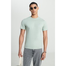 Lee Bisiklet Yaka T-shirt Yeşil Erkek Kısa Kol T-Shirt