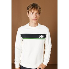 Lee Regular Fit Normal Kesim Bisiklet Yaka Haki Sweatshirt