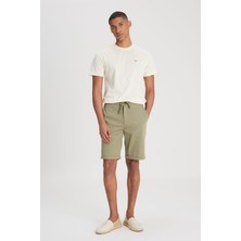 Regular Fit Normal Kesim %100 Pamuk Normal Bel Haki Chino Şort
