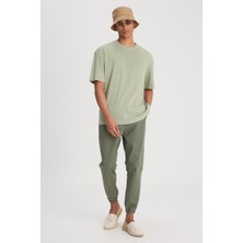 Regular Fit Normal Kesim Normal Bel Dar Paça Haki Jogger Pantolon