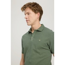 Wrangler Regular Fit Normal Kesim %100 Pamuk Polo Yaka Haki Tişört