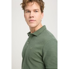 Wrangler Regular Fit Normal Kesim %100 Pamuk Polo Yaka Haki Tişört