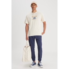 Slim Fit Dar Kesim Normal Bel Dar Paça Lacivert Jogger Pantolon
