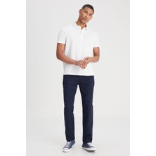 Regular Fit Normal Kesim Normal Bel Dar Paça %100 Pamuk Lacivert Jogger Pantolon