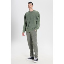Lee Slim Fit Dar Kesim Normal Bel Haki Esnek Jogger Pantolon