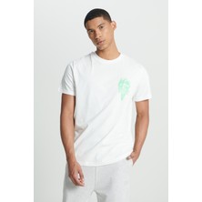 Lee Regular Fit Normal Kesim %100 Pamuk Bisiklet Yaka Açık Yeşil Tişört