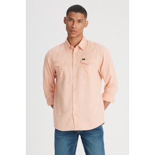 Regular Fit Normal Kesim %100 Pamuk Açık Pembe Gömlek