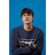 Regular Fit Normal Kesim %100 Pamuk İçi Polarlı Lacivert Sweatshirt