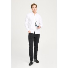 Wrangler Regular Fit Normal Kesim %100 Pamuk Uzun Kollu Beyaz Oxford Gömlek
