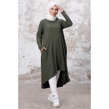 İlkimay Asimetrik Kesim Tunik 1253 - Haki