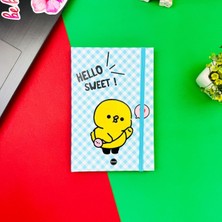 Attach Hello Sweet Civciv Tasarım Lastikli Çizgisiz Defter