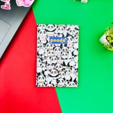 Attach Panda Pattern Tasarım Lastikli Çizgisiz Defter