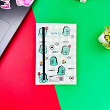 Attach Dino Lovely Tasarım Lastikli Çizgisiz Defter